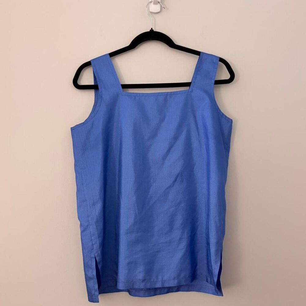 Costa Moda VINTAGE blue sleeveless tank blouse Size 10